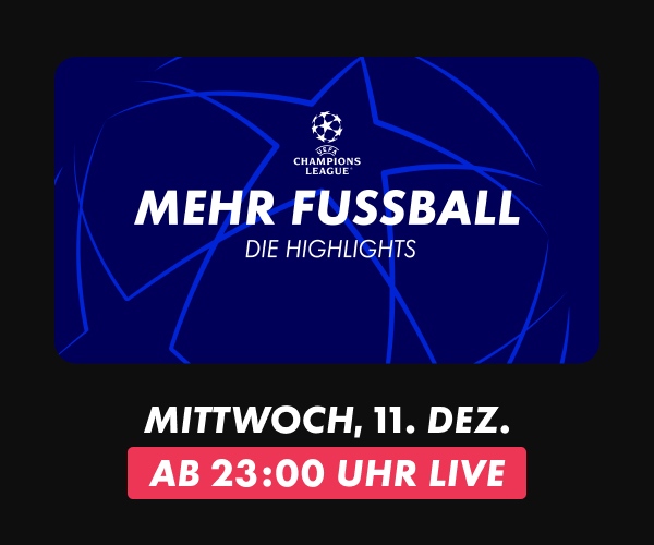 Unsere UEFA Champions League Highlight Show am 27. November live streamen.