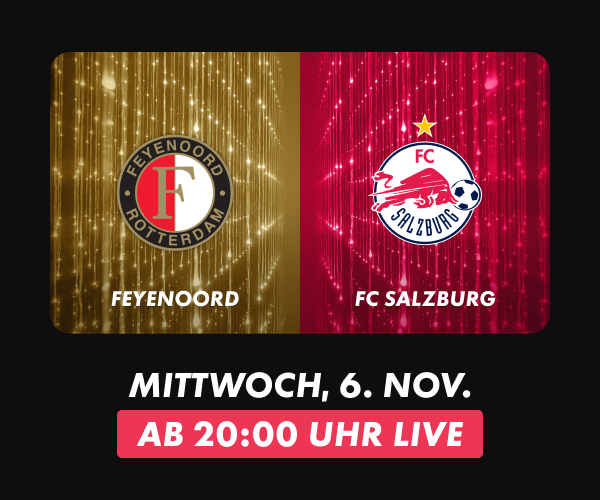 Feyenoord gegen FC Salzburg am 6. November live bei CANAL+