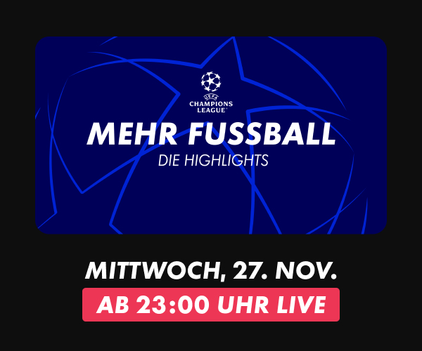 Unsere UEFA Champions League Highlight Show am 27. November live streamen.